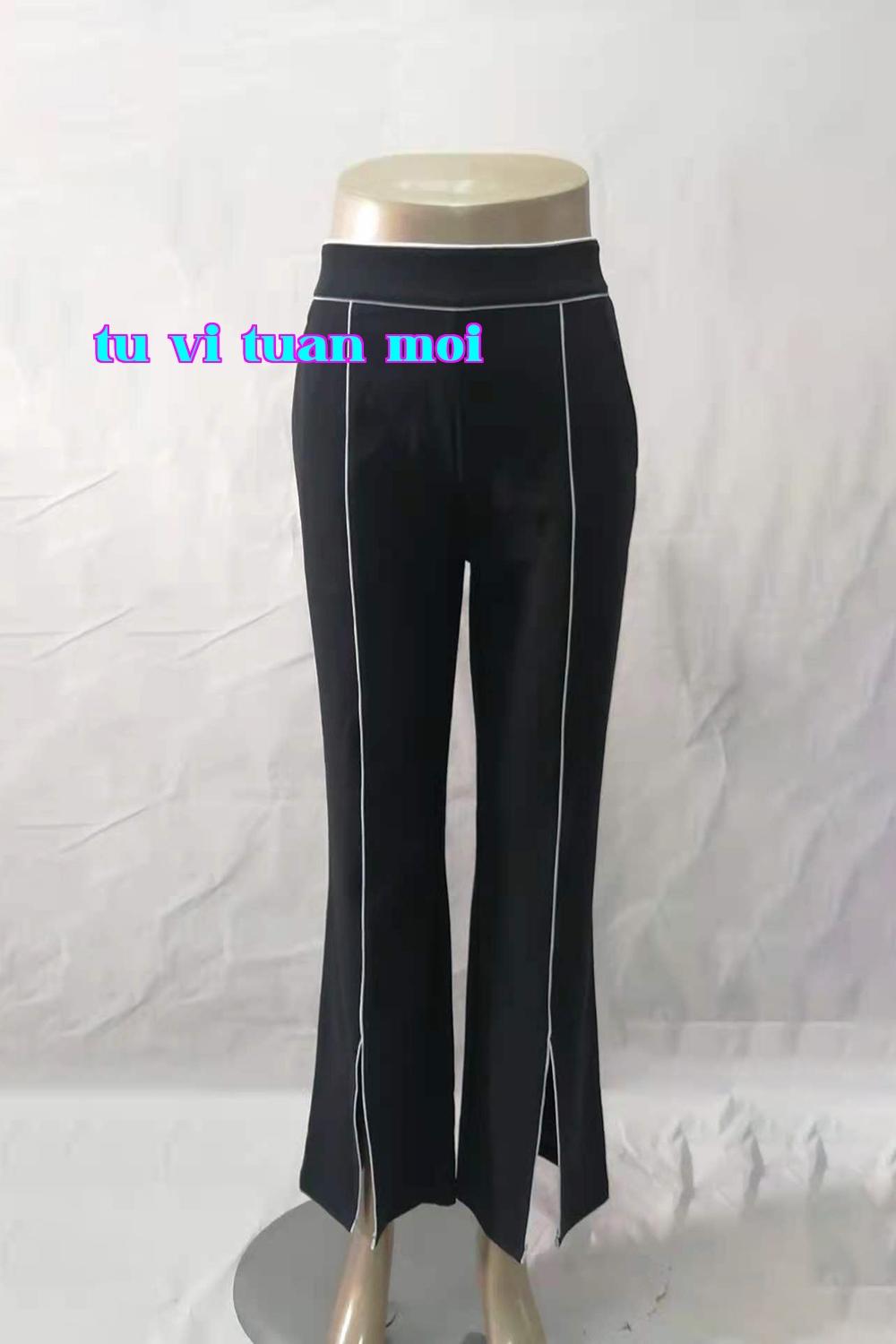 Quần dài kẻ sọc đen